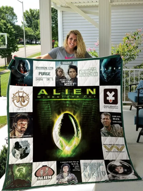 Alien Quilt Blanket For Fans Ver17 and Home Decor