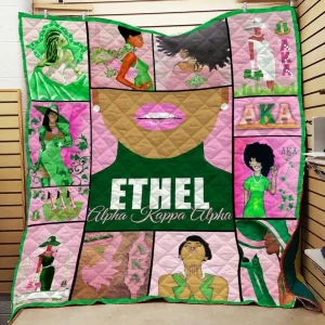 Alpha Kappa Alpha Ethel Quilt All Over Printed and Home Decor