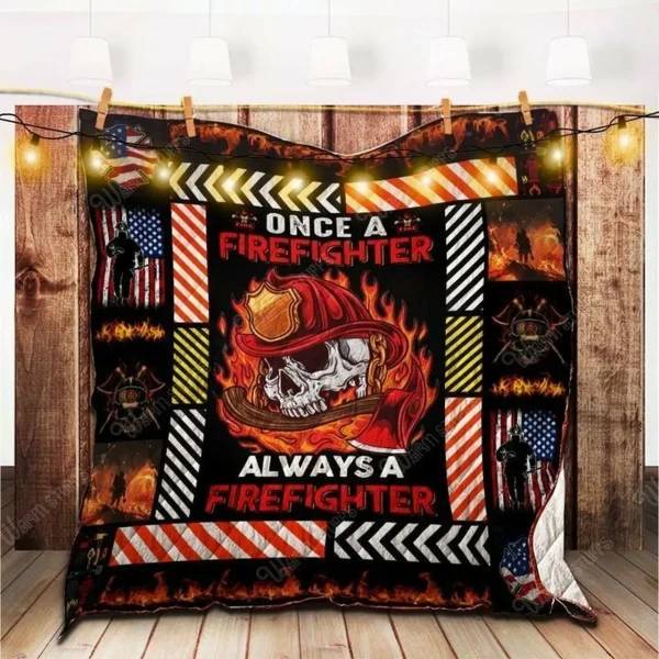 Always A Firefighter Jfj Quilt Hh and Home Decor