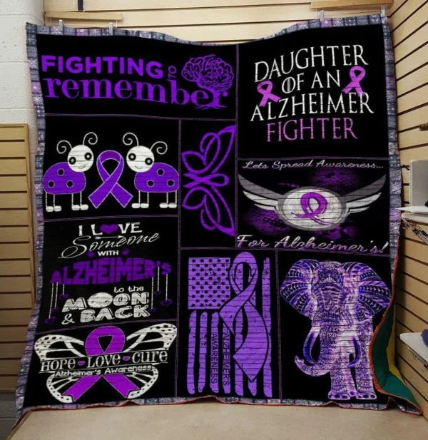 Alzheimer Fighting Remember Quilt and Home Decor
