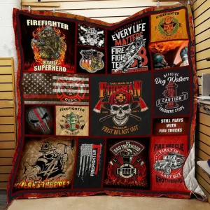 American Firefighter Quilt Tt36Mk-0608 Quilt and Home Decor