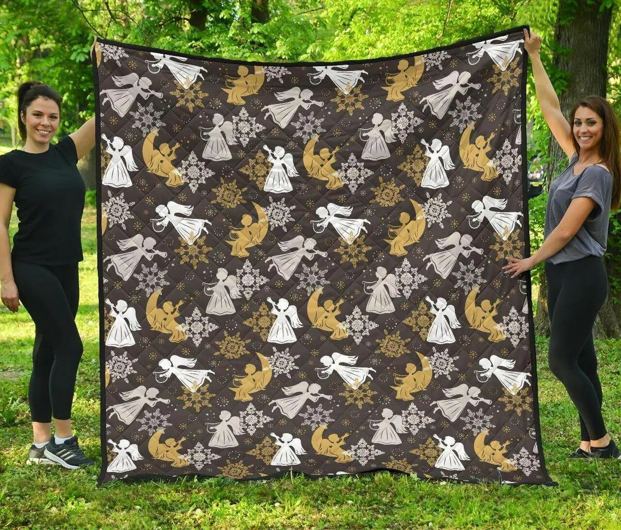 Angel Snowflake Cl12100026Mdq Quilt Blanket and Home Decor