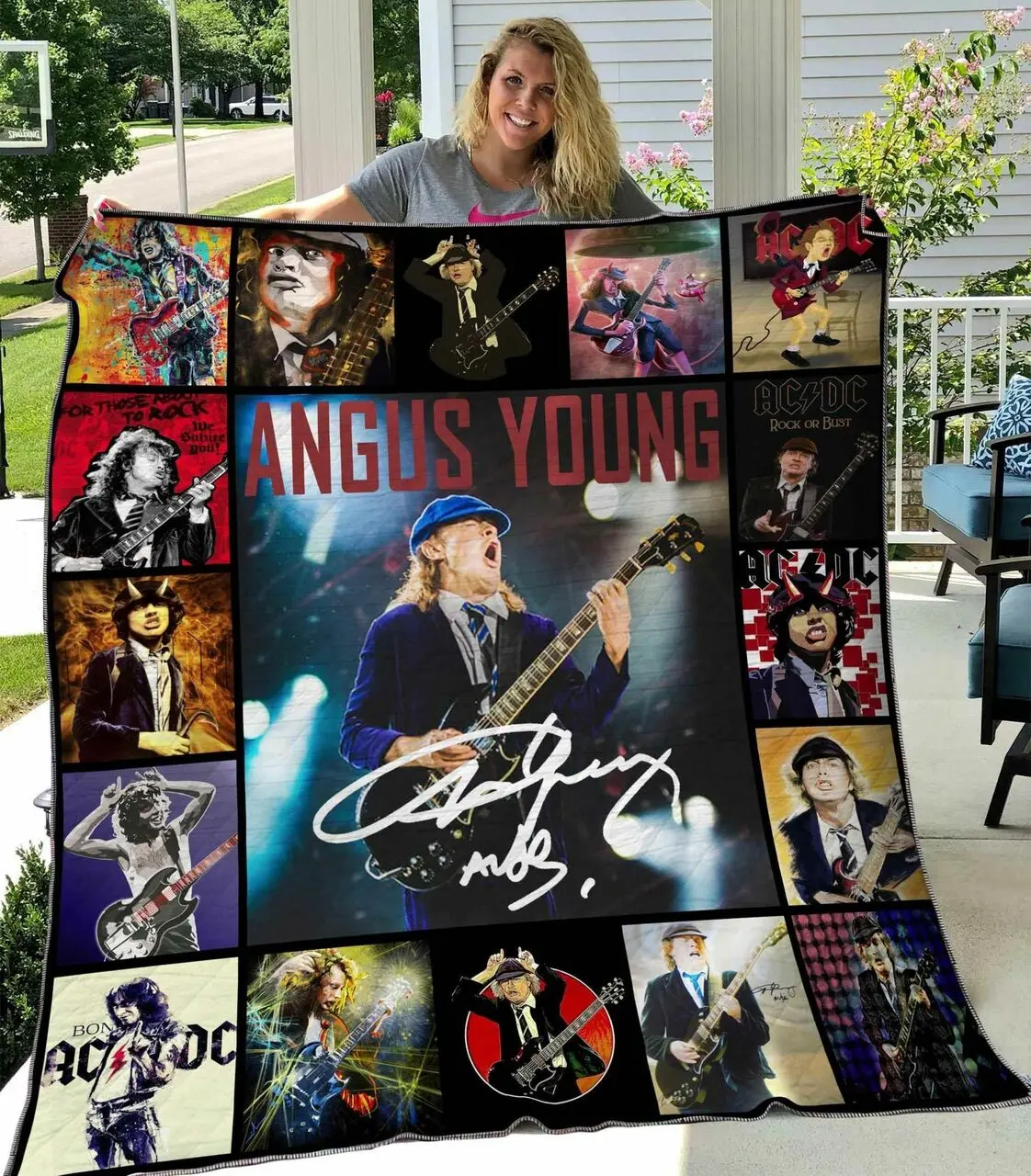 Angus Young Blanket Th0107 Quilt and Home Decor