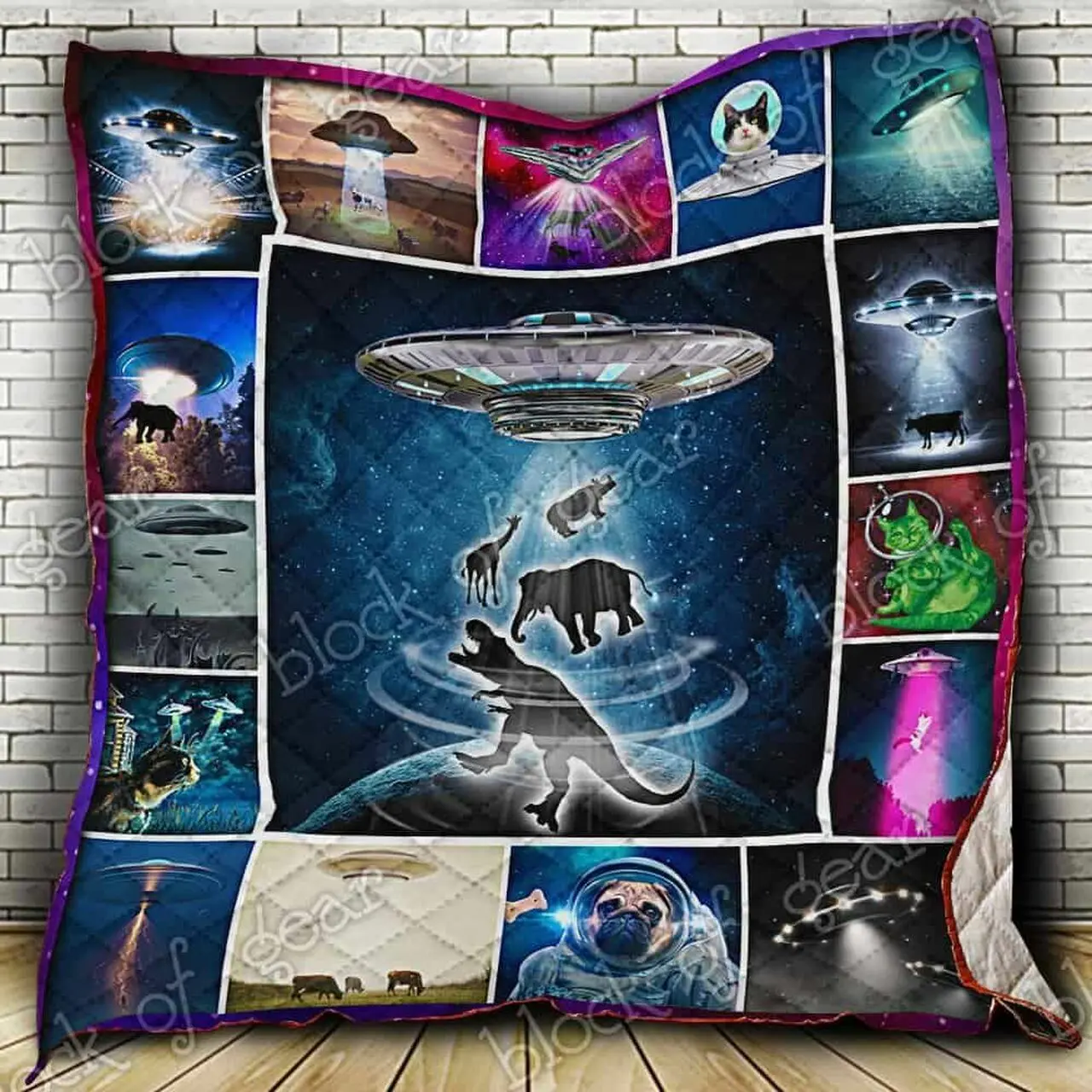 Animals In Space Cl18100017Mdq Quilt Blanket and Home Decor