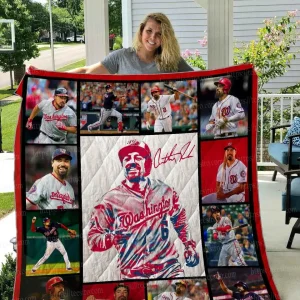 Anthony Rendon Quilt Blanket 01 and Home Decor