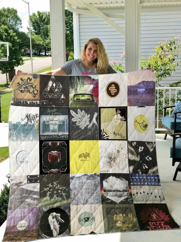 Arcade Fire Quilt Blanket and Home Decor