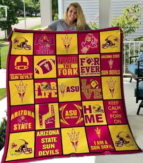 Arizona State Sun Devils Quilt Blanket B070601 Quilt and Home Decor