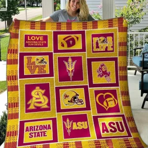 Arizona State Sun Devils Ver3 Blanket Th1507 Quilt and Home Decor
