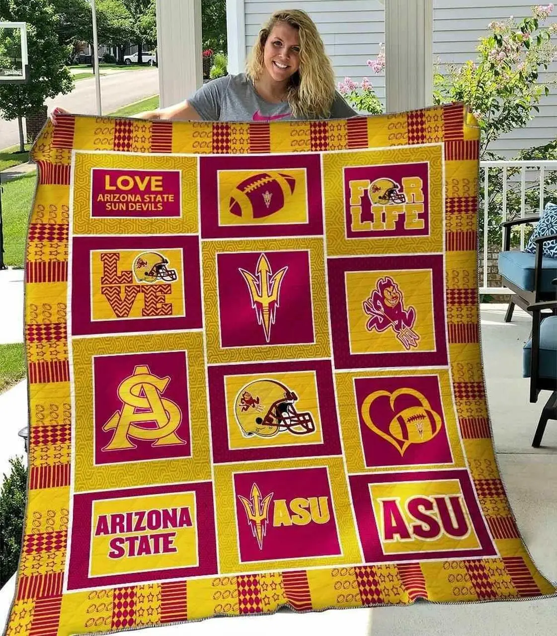 Arizona State Sun Devils Ver3 Blanket Th1507 Quilt and Home Decor
