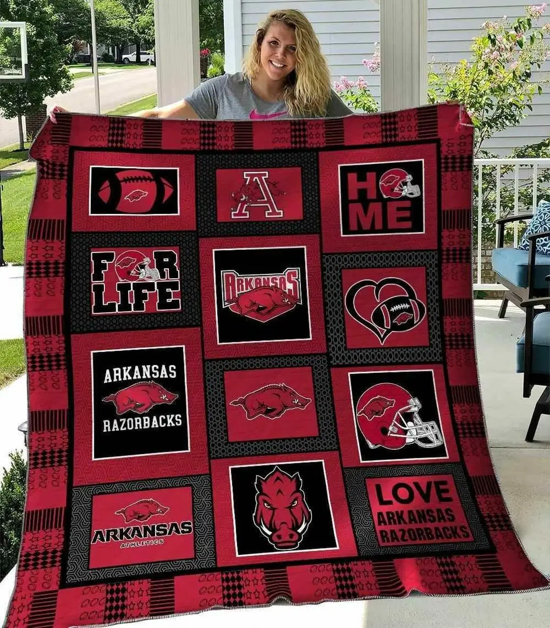 Arkansas Razorbacks 1 Blanket Th1607 Quilt and Home Decor