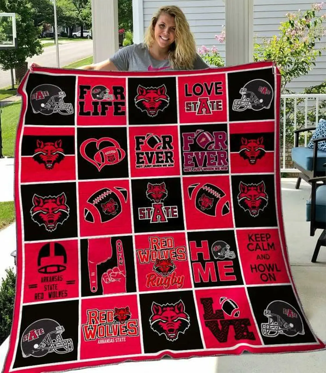 Arkansas State Red Wolves Quilt Blanket B070604 Quilt and Home Decor