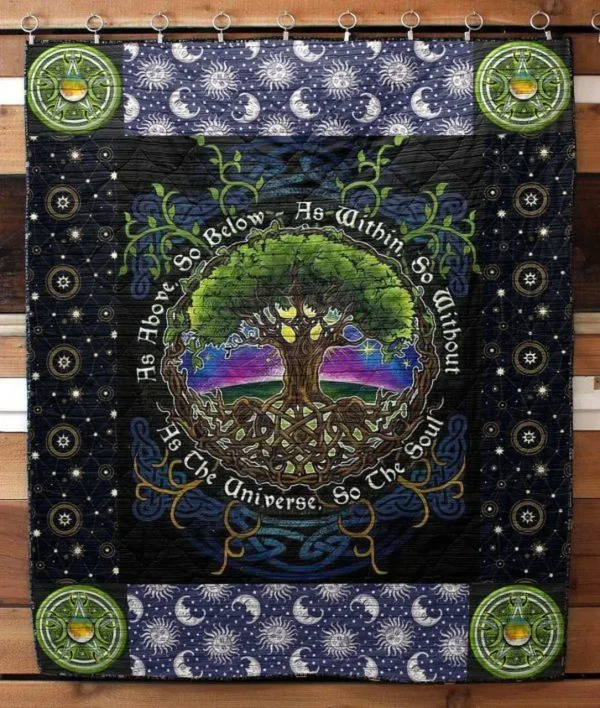 As Above So Below Quilt Blanket Aa22 Quilt and Home Decor