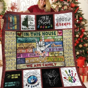 Asl Sign Language Jfj Quilt Hb and Home Decor