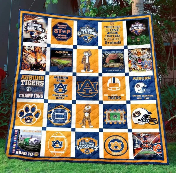 Auburn Tigers Blanket Th1507 Quilt and Home Decor
