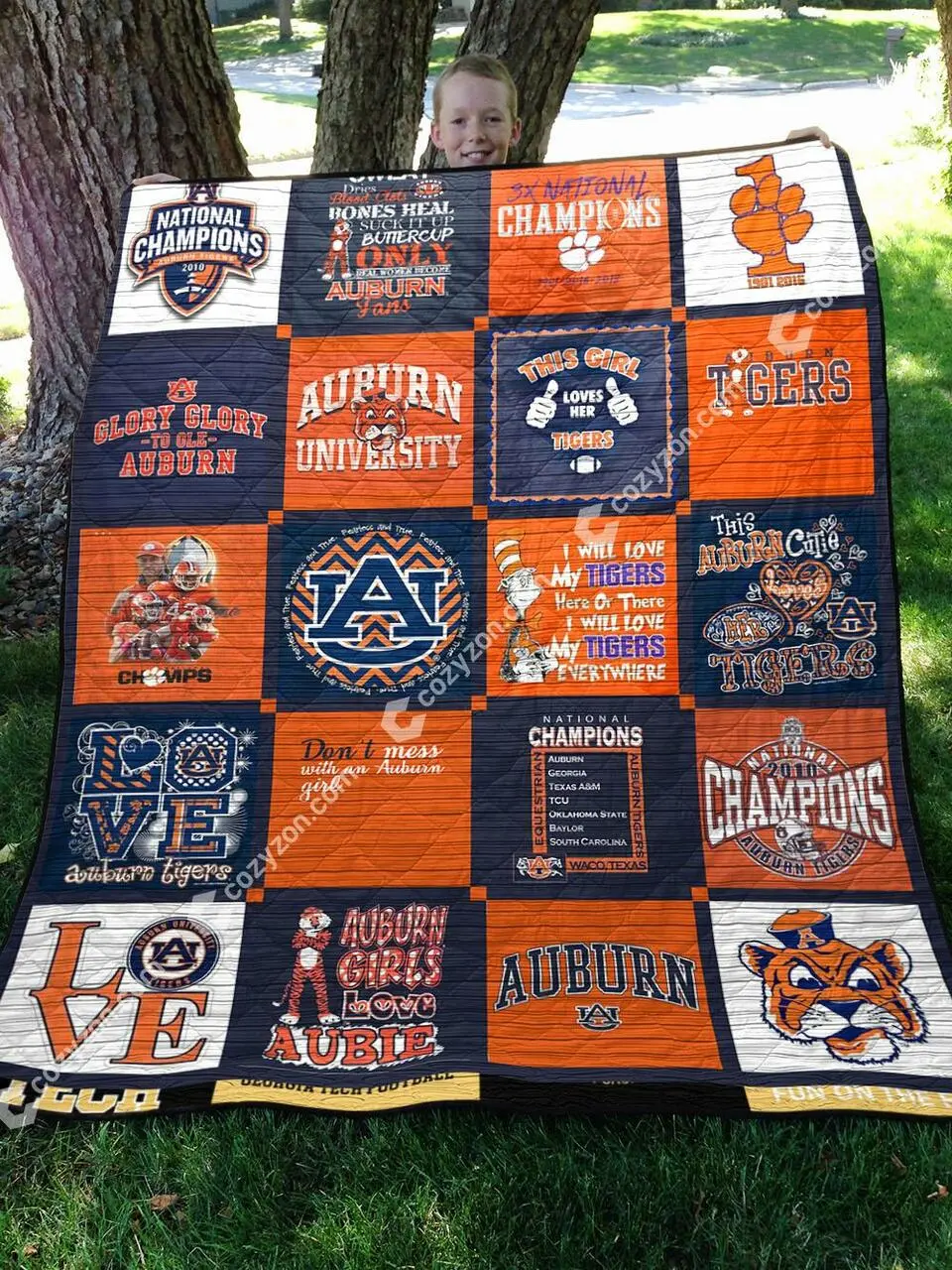 Auburn Tigers Blanket Vq06 Quilt and Home Decor
