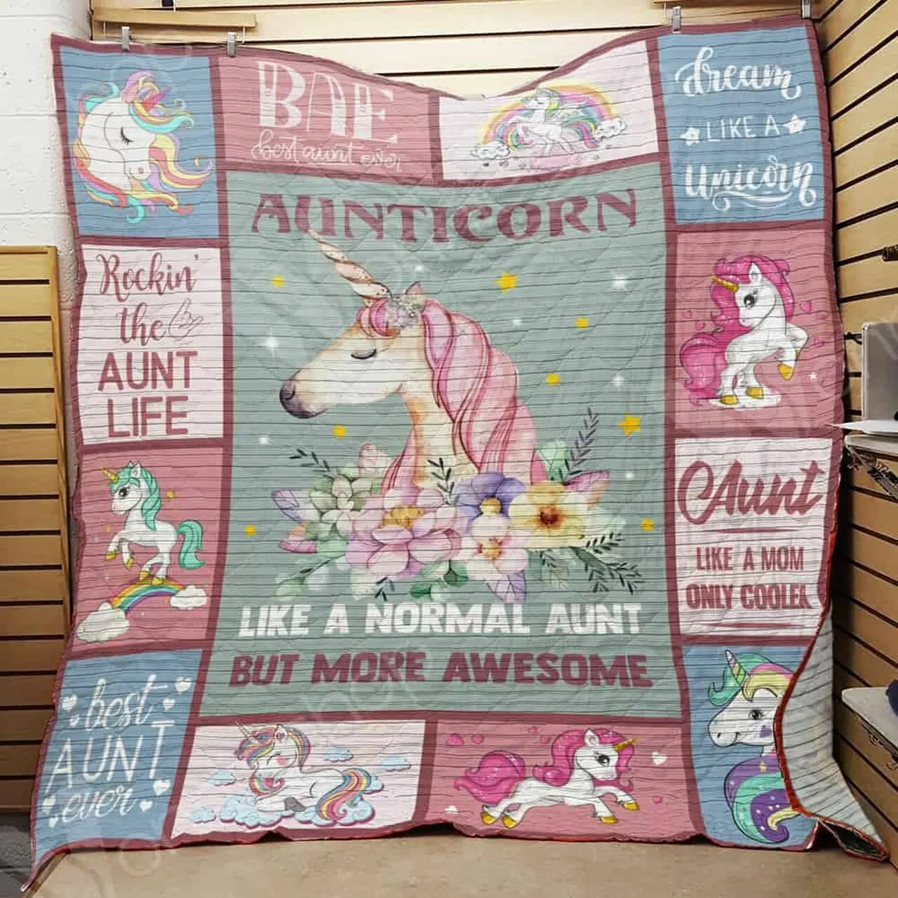 Aunt Unicorn Quilt Blanket Dhc0302541Td and Home Decor