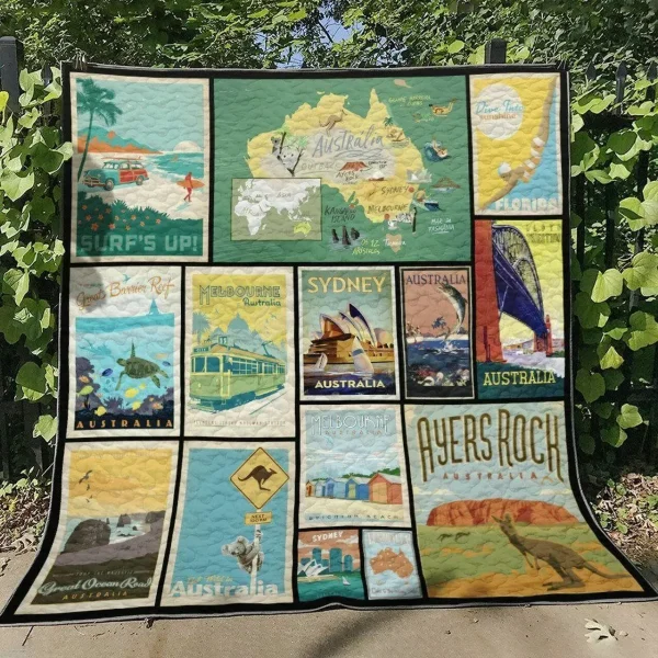 Australia Cg010702 Quilt Blanket and Home Decor