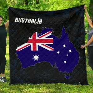 Australia Map Premium Quilt A6 Quilt and Home Decor
