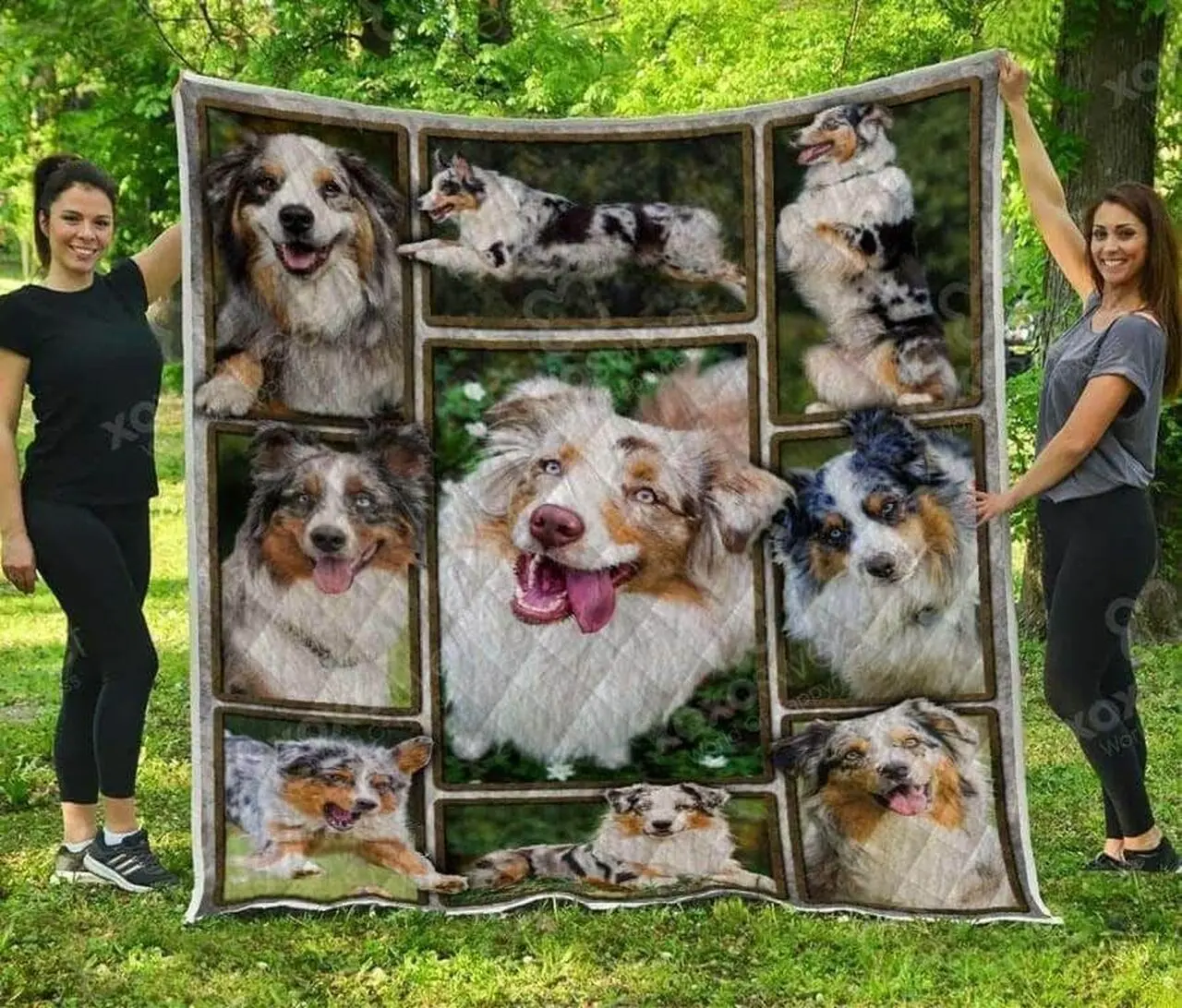 Australian Shepherd HHE6 3D Customized Quilt and Home Decor