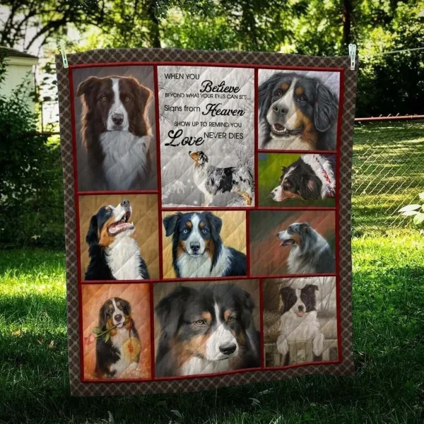 Australian Shepherd Portrait Hur Quilt rd and Home Decor