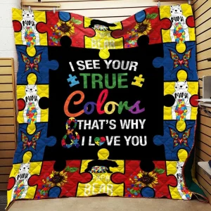 Autism Cla27067 Quilt Blanket and Home Decor