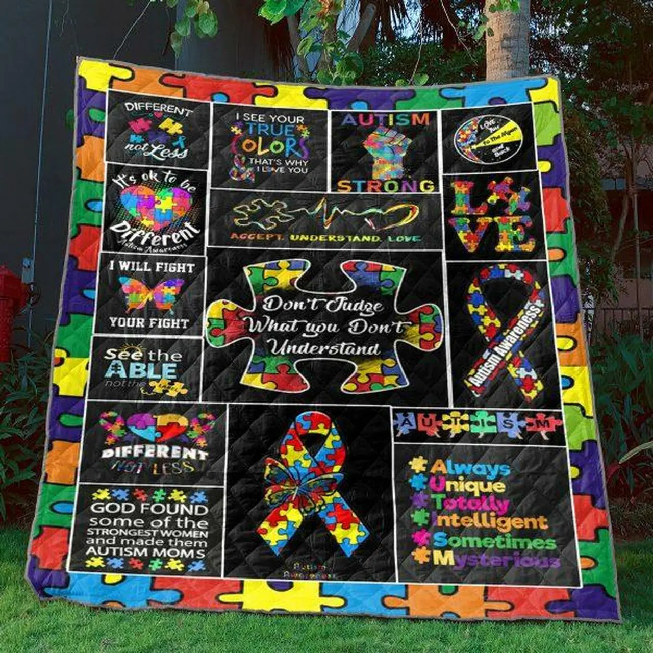 Autism Quilt Blanket Yct8 Quilt and Home Decor