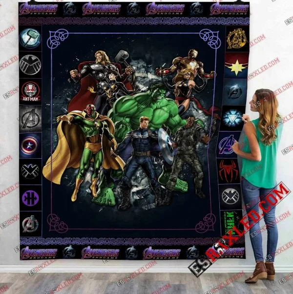 Avenger Team 8 Marvel Infinity War End Game 3D Customized Quilt Blanket and Home Decor