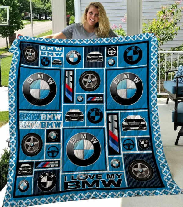 B-M-W Quilt Blanket and Home Decor