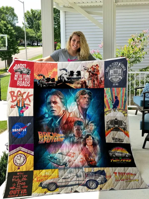 Back To The Future Poster Quilt Blanket and Home Decor