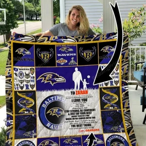 Baltimore Ravens Personalized Name Quilt Blanket and Home Decor