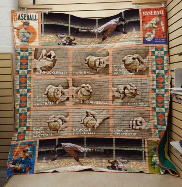 Baseball 1000028 Quilt Blanket Quilt and Home Decor