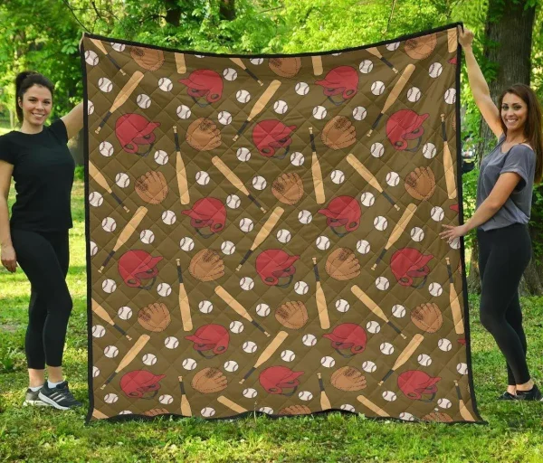 Baseball Cl12100053Mdq Quilt Blanket and Home Decor