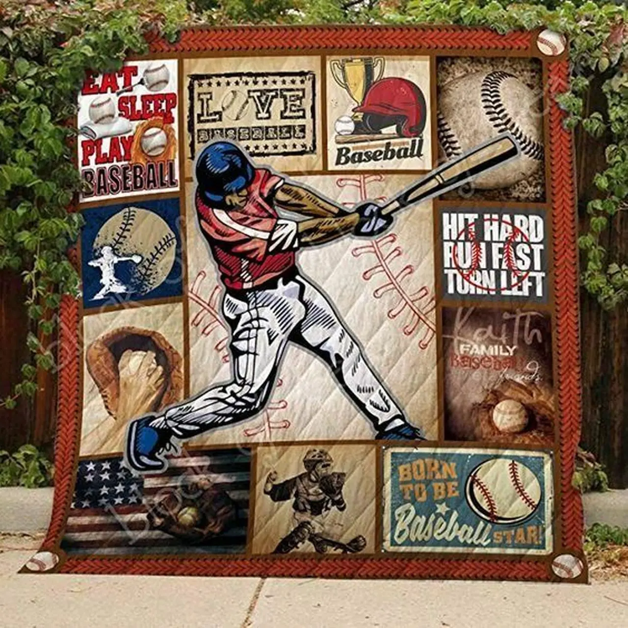 Baseball Cla0710025Q Quilt Blanket and Home Decor