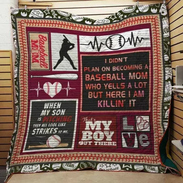Baseball Cla1610016Q Quilt Blanket and Home Decor