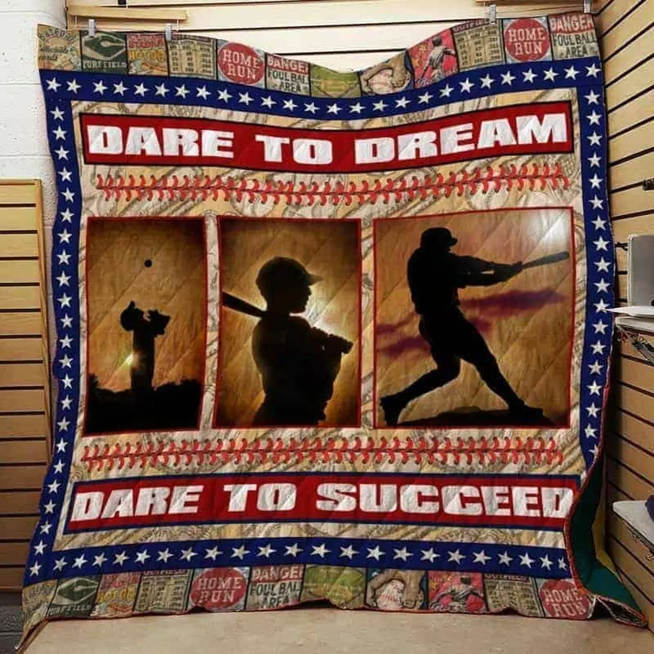 Baseball Cla1610055Q Quilt Blanket and Home Decor