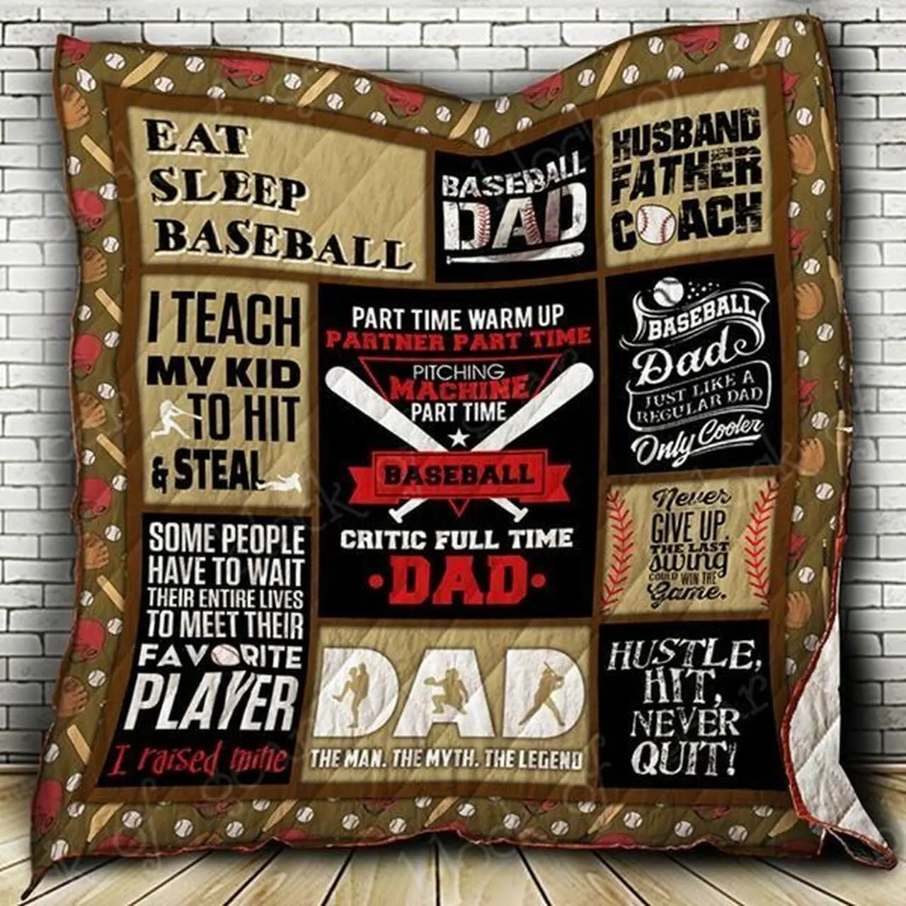 Baseball Dad Cld170731 Quilt Blanket and Home Decor