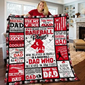 Baseball Dad Quilt Blanket BBB080501NB and Home Decor
