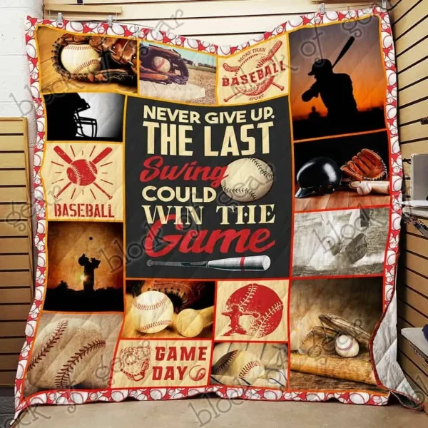 Baseball Is My Life Quilt Blanket and Home Decor