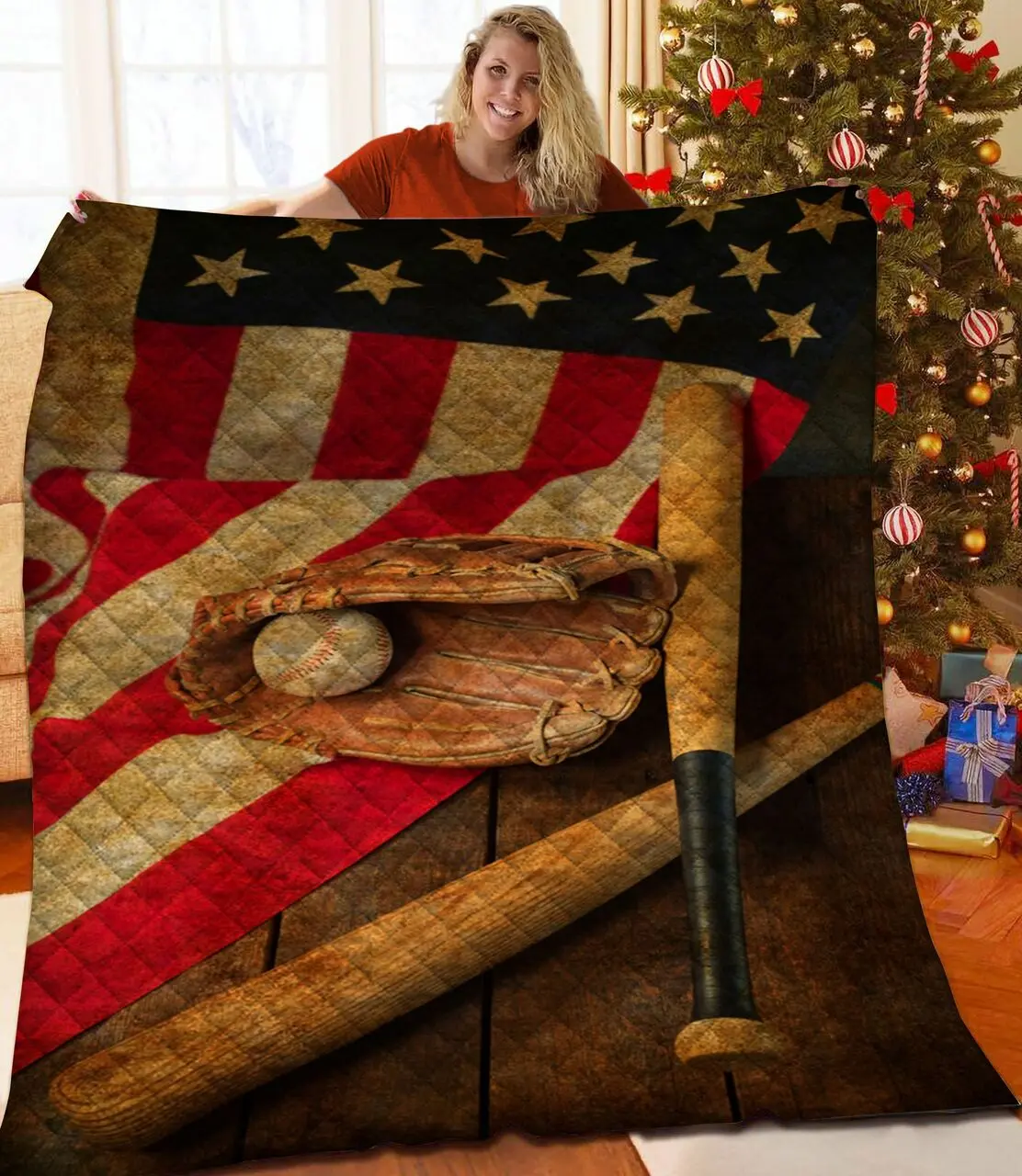 Baseball Jfj Quilt Hj and Home Decor