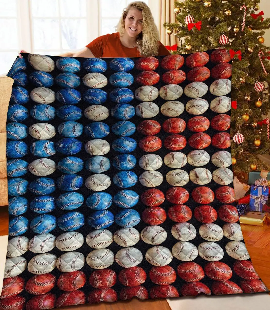 Baseball Jfj Quilt Su and Home Decor