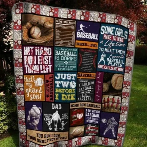 Baseball Lover Quilt Blanket Quilt and Home Decor