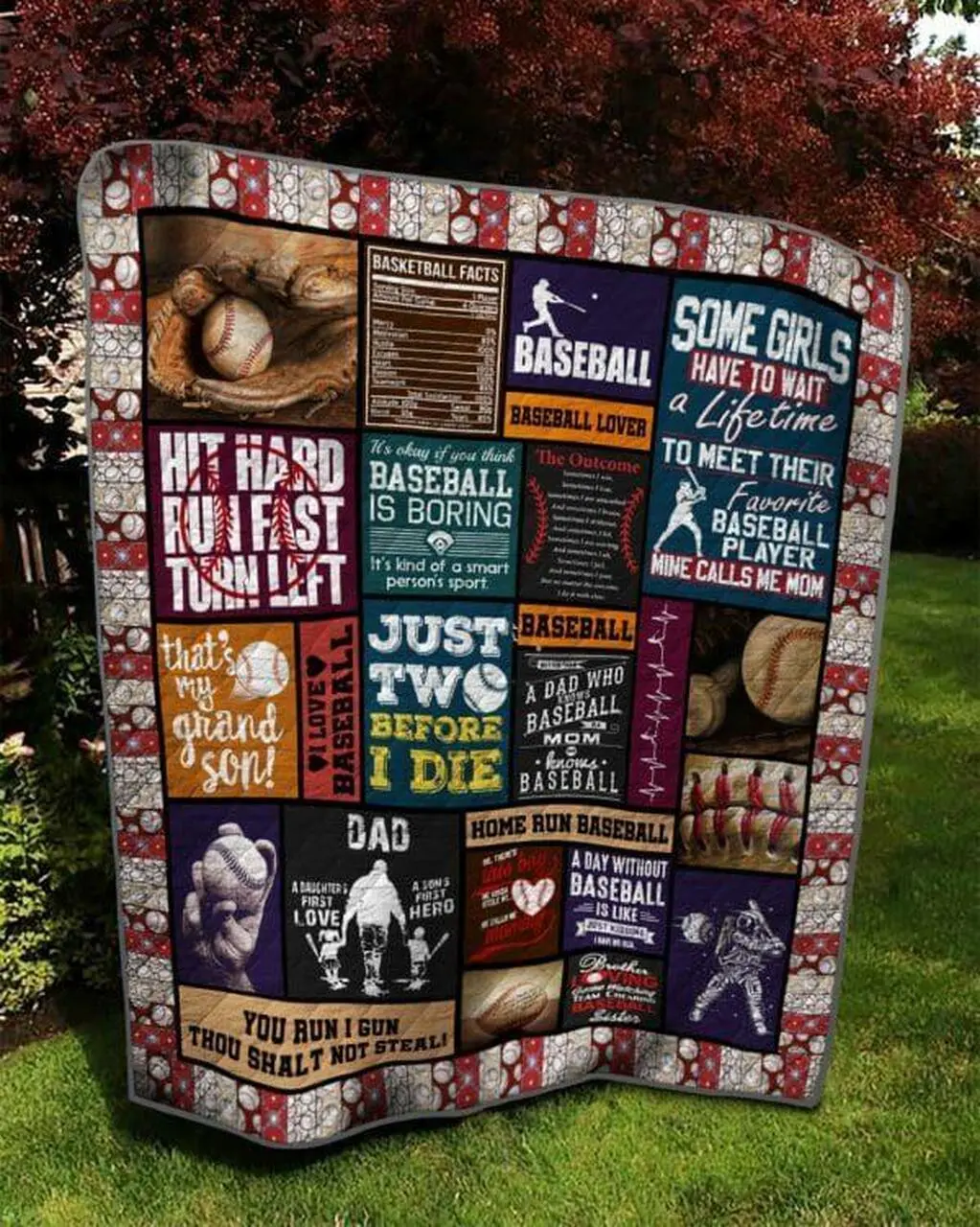 Baseball Lover Quilt Blanket Quilt and Home Decor
