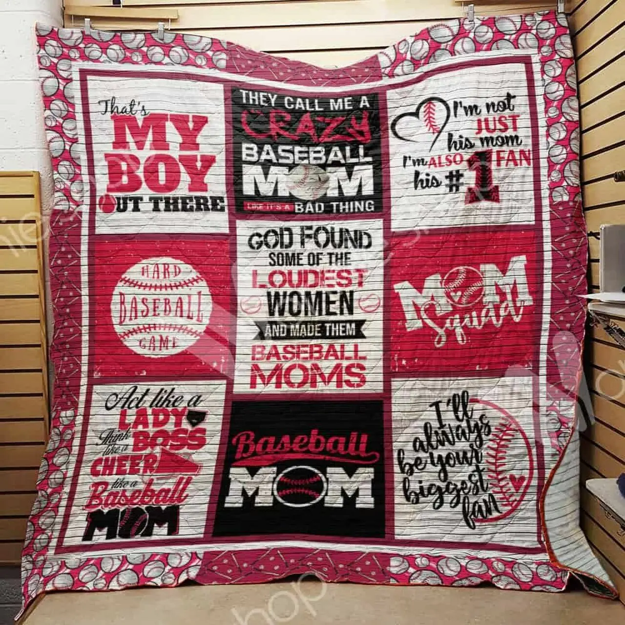 Baseball Mom Quilt Blanket Dhc05021211Td and Home Decor