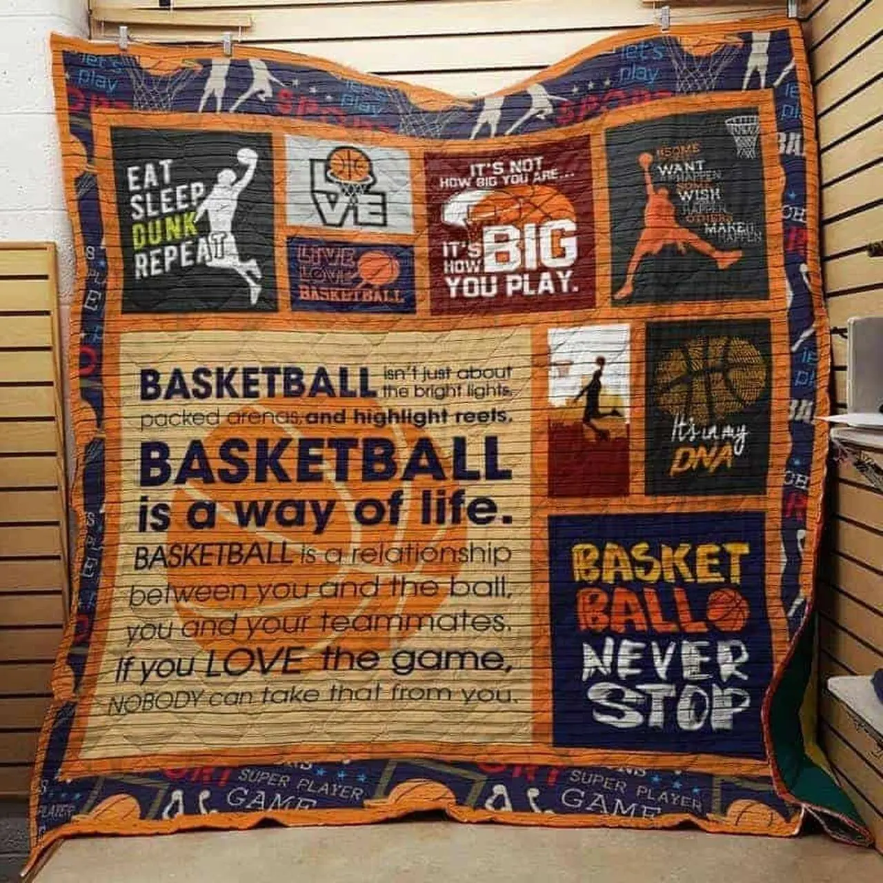 Basketball Cla1610098Q Quilt Blanket and Home Decor