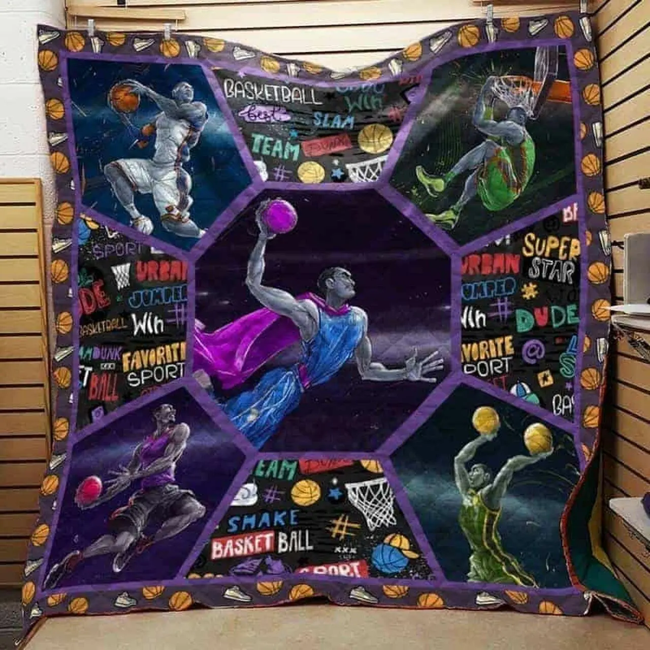 Basketball Cla1610115Q Quilt Blanket and Home Decor