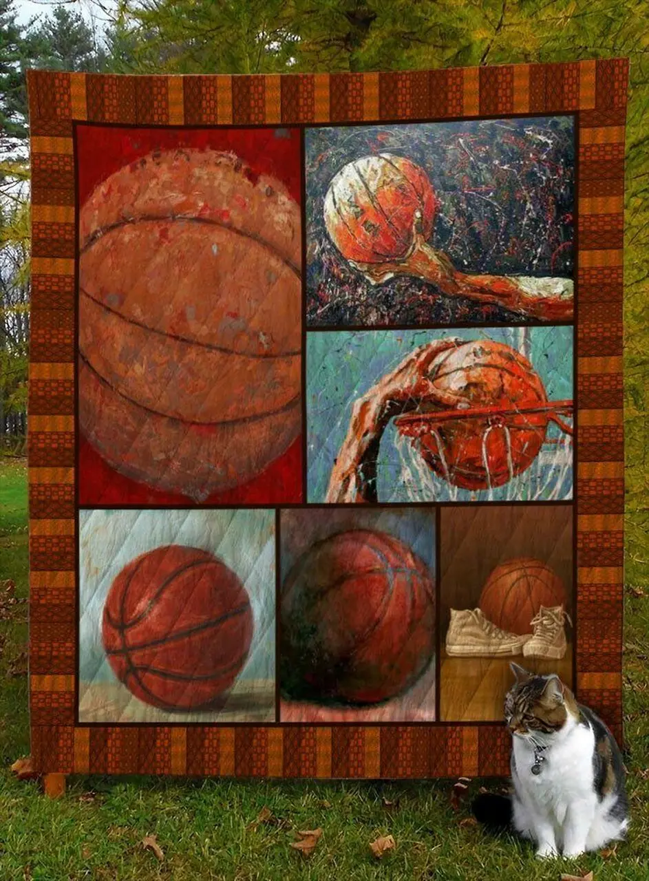 Basketball D8048 Quilt Blanket and Home Decor