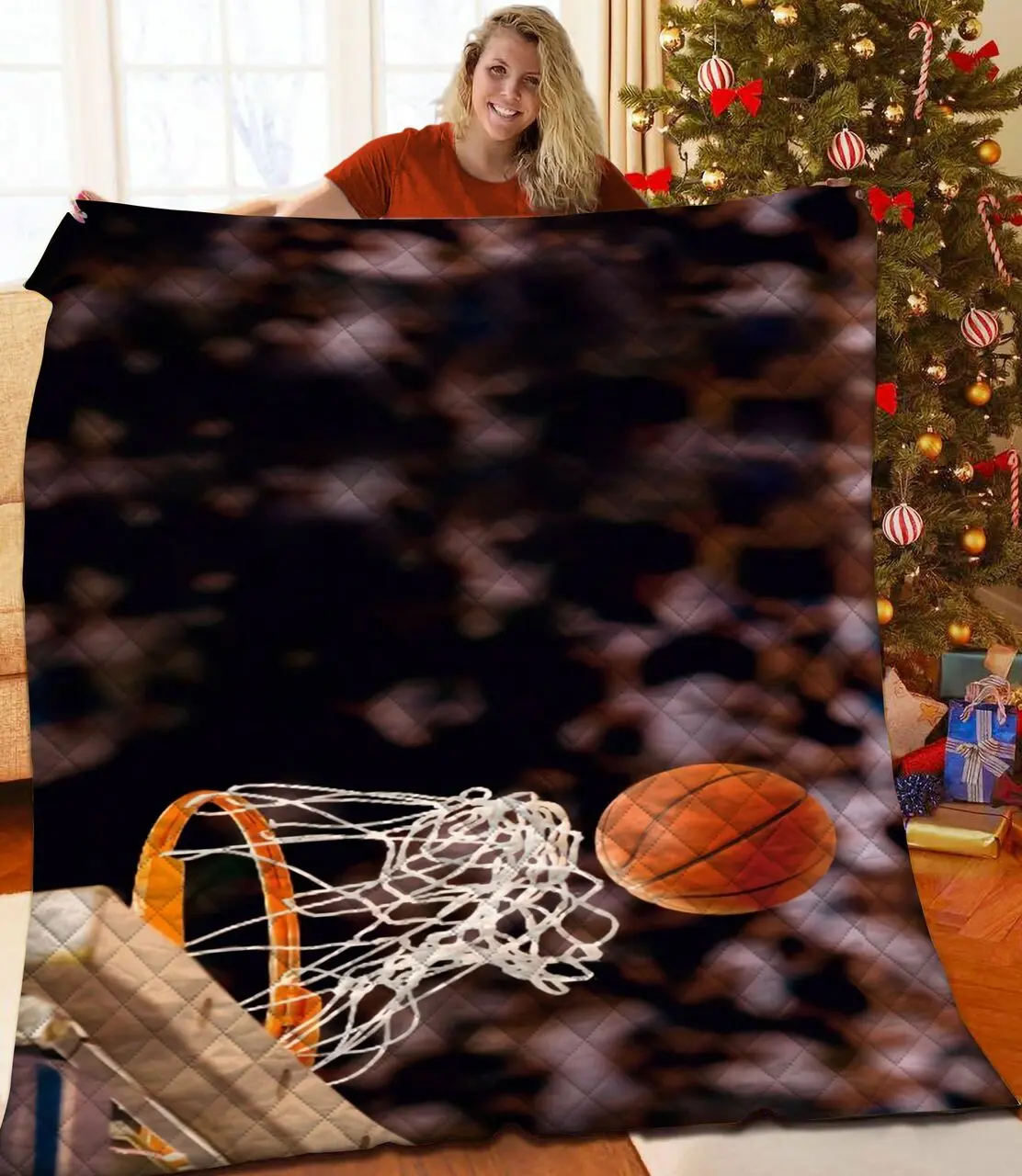 Basketball Hoop Jfj Quilt Sn and Home Decor