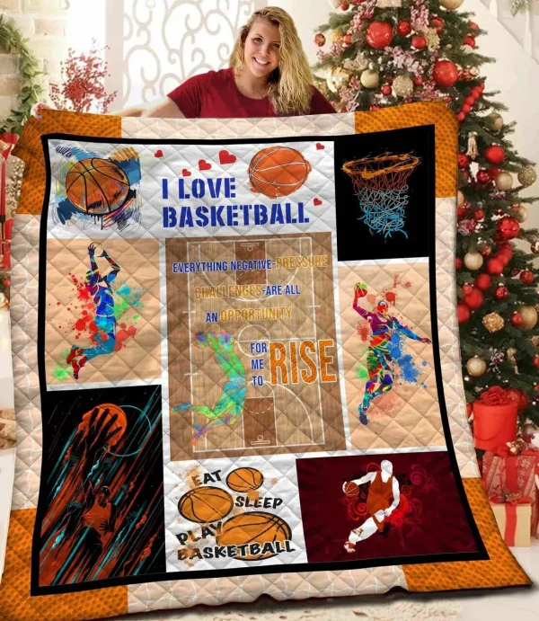 Basketball Jfj Quilt Fm and Home Decor