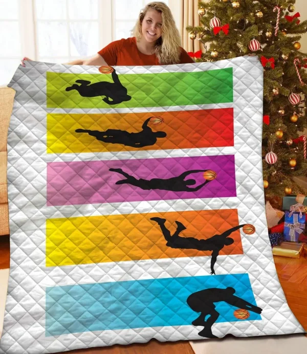 Basketball Jfj Quilt Mf and Home Decor