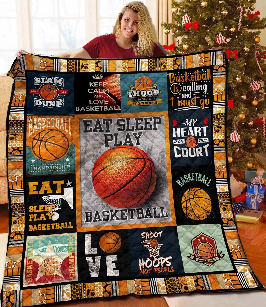 Basketball Quilt Blanket Bbb0411232Ht and Home Decor